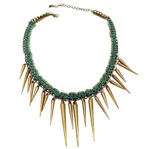 Vintage Urban Outfitters Boho Necklace Spikes Blue Boho Bohemian Style NWT